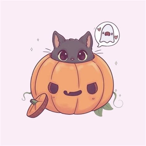 October - Small Widget | Kawaii halloween stickers, Halloween cartoons, Pumpkin drawing