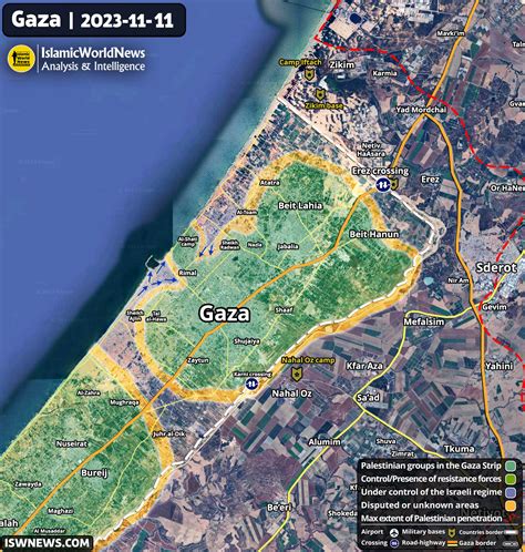 Latest Updates On Gaza Strip, 11 November 2023 (Map) - Islamic World News