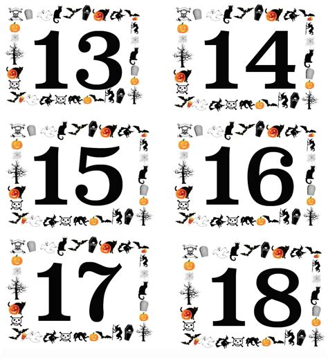 Free Printable Halloween Numbered Labels (plus Blanks!)