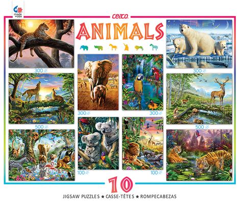 Animals10-in-1 Multi-Pack, Pieces Vary, Ceaco | Puzzle Warehouse