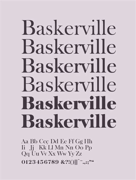 Baskerville Font | book, elegant, formal, german, legible, modern style ...