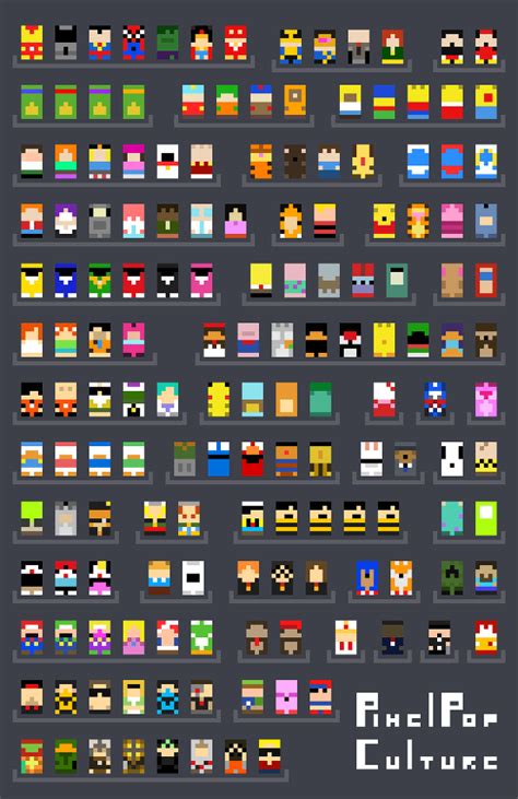 Minimalist Pixel Pop Characters (I drew this many years ago, but didn't know about this sub ...