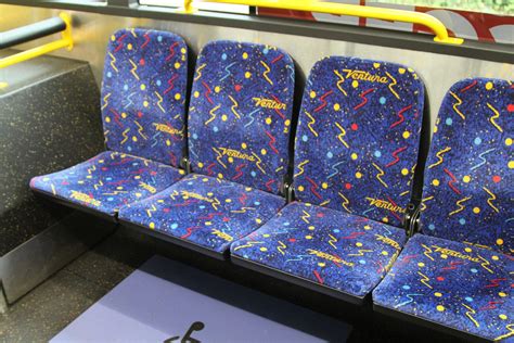 Ventura branded seat fabric onboard bus #1306 BS02ZI - Wongm's Rail Gallery