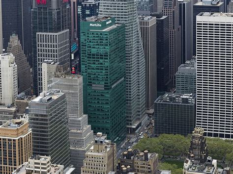 Aerial View Of Skyscrapers In New York City Photo Background And ...