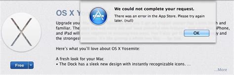 OS X Yosemite Download Problems