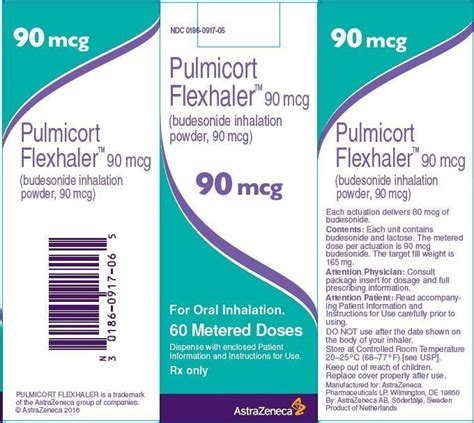 Pulmicort Flexhaler - FDA prescribing information, side effects and uses