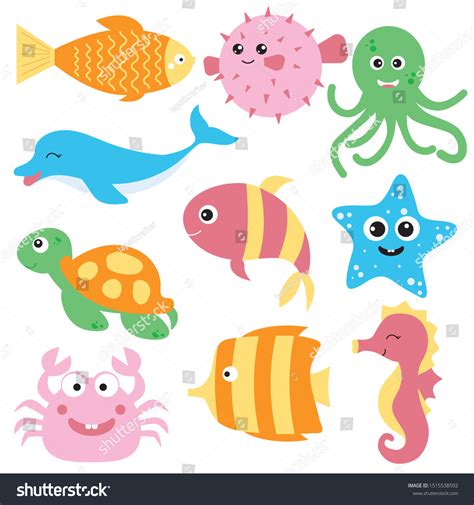 Cute Sea Life Clipart