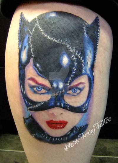 Catwoman Portrait Tattoo by LondonTattooArtist on DeviantArt