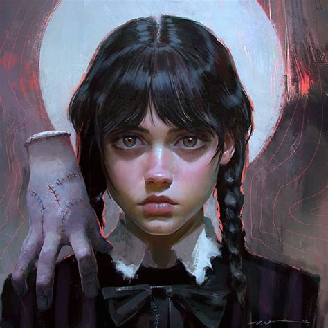 ArtStation - Wednesday Addams Portrait Study