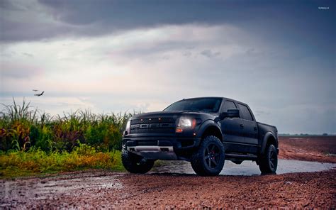 Front side view of a black Ford F-150 Raptor wallpaper - Car wallpapers - #52212