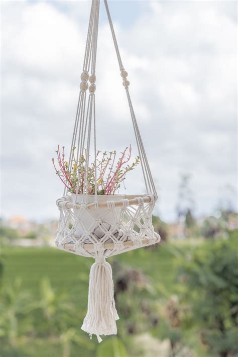 Macrame Hanging Wall Basket — Village Thrive