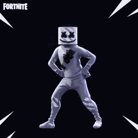 Marshmello Marshwalk GIF - Marshmello Marshwalk Fortnite - Discover & Share GIFs