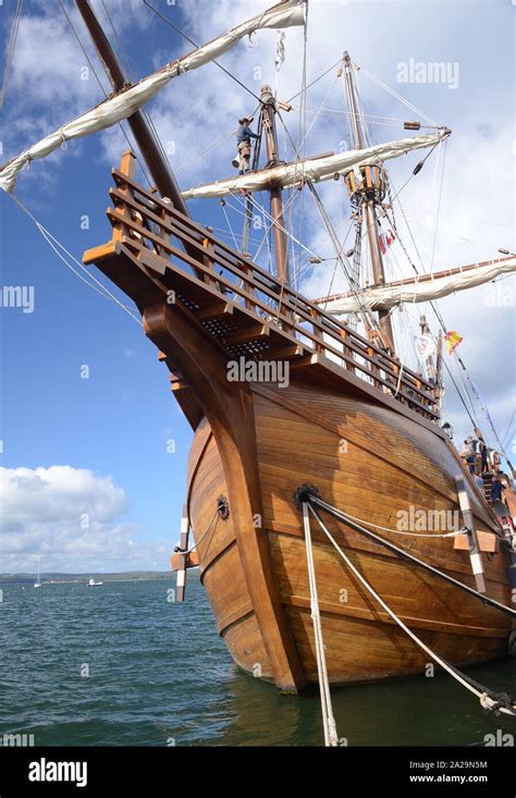 Replica of the Santa Maria ship Stock Photo - Alamy