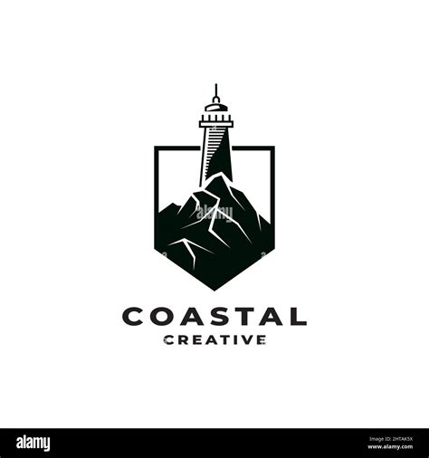 Coastal logo design illustration vector template. Lighthouse icon inspiration Stock Vector Image ...