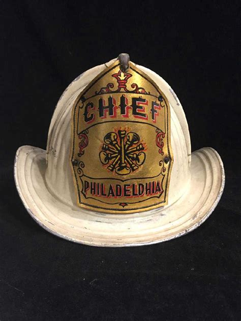 ANTIQUE PHILADELPHIA FIRE CHIEF HELMET