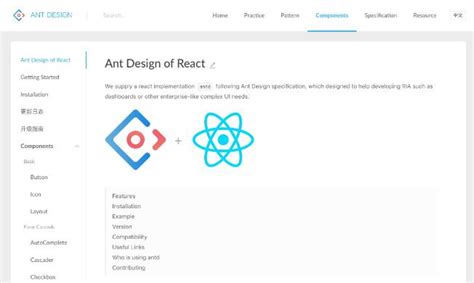 Ant Design of React