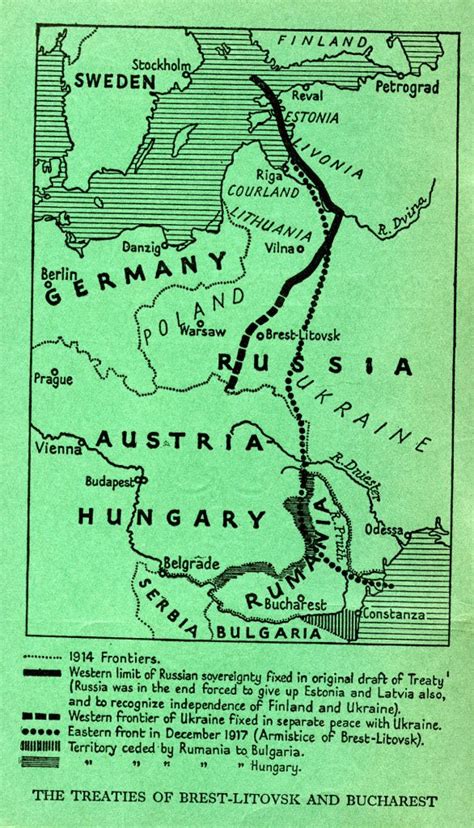 Map of the Treaty of Brest-Litovsk | Marx Memorial Library