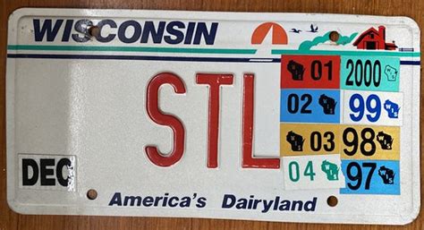 WISCONSIN Personalized license plate, multi stickers #STL.… | Flickr