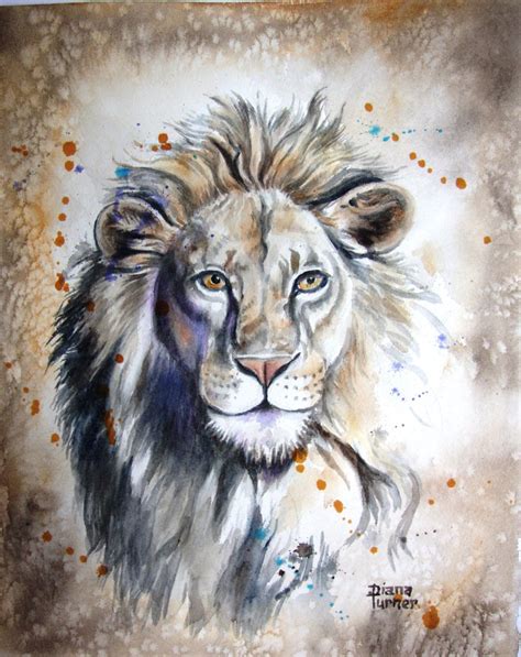 Lion Watercolor Painting Original Limited Edition giclee art