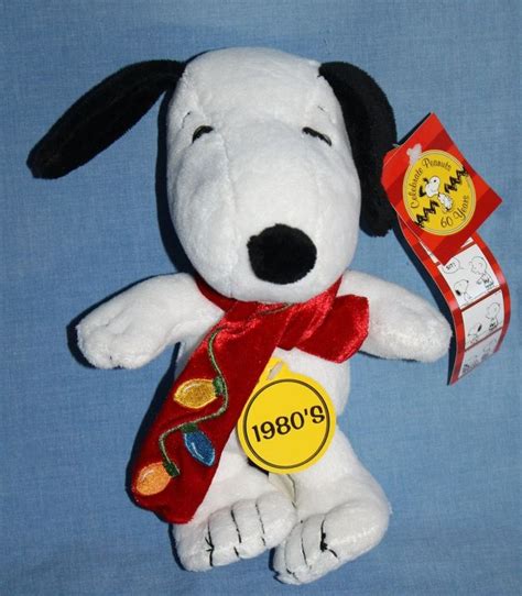 Peanuts Snoopy Dog plush 1980 2009 CVS stuffed soft toy 8" Christmas tie Dan Dee | Snoopy ...