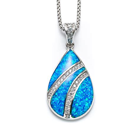 Blue Opal Coastal Teardrop Necklace | Landing Company