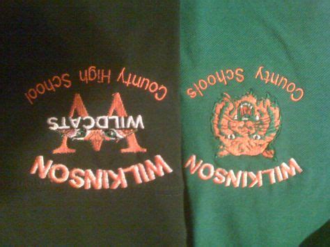 Various embroidered logos for the Wilkinson County School District | Logos, School