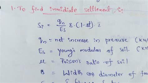 Find immediate settlement | Primary and secondary consolidation ...