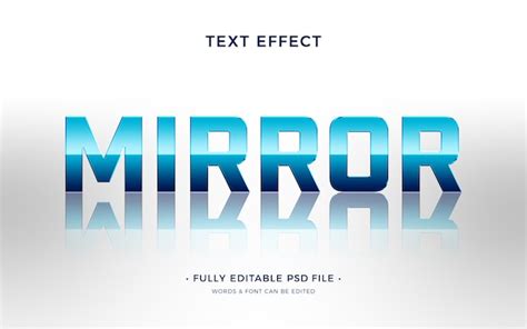 Premium PSD | Mirror text effect