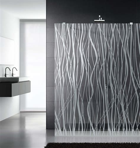 Decor Design satin'-etched glass from Italy in bold Fili two-textured ...