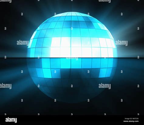 Blue disco ball background Stock Photo - Alamy