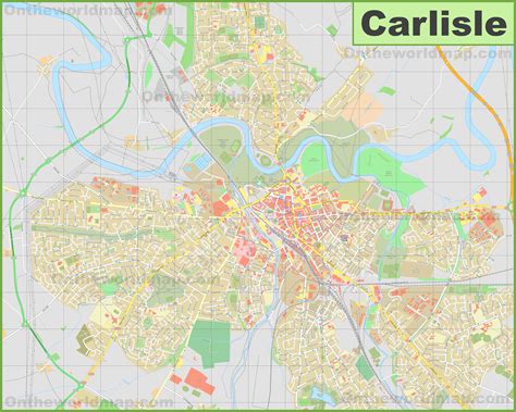 Detailed map of Carlisle