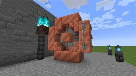 Copper Vault door : DetailCraft | Minecraft steampunk, Minecraft houses, Minecraft designs