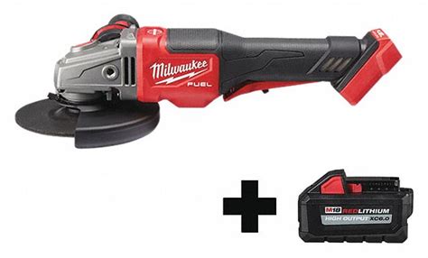 MILWAUKEE Cordless Angle Grinder, 18V, Wheel 6" Dia. - 338AH6|2980-20 ...