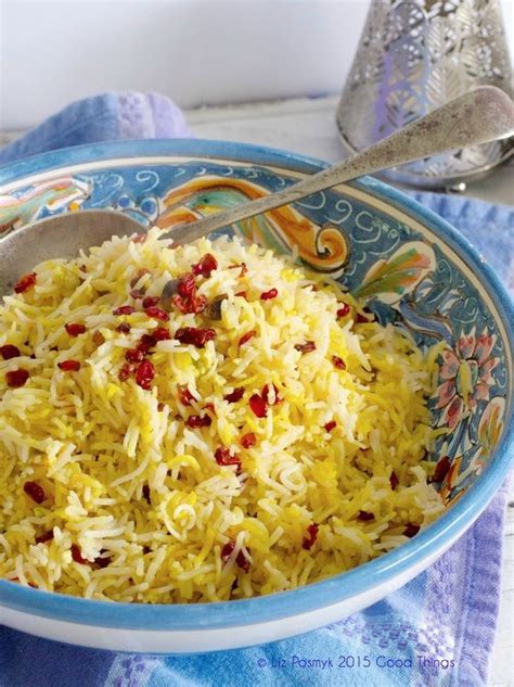 Persian rice with barberries, pistachio and saffron | Iranian cuisine, Persian rice, Persian cuisine