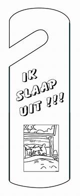 Kleurplaat Deurhangers » Animaatjesnl sketch template