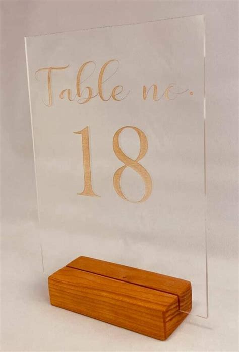 Acrylic Table Numbers - APM Weddings