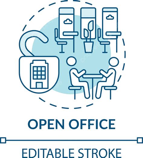 Open Plan Office Concept Icon Boundary Desk Metaphor Vector, Boundary ...