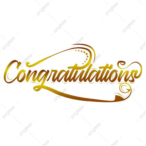 Congratulations Letter Vector Design Images, Gold Congratulations Lettering Transparent ...