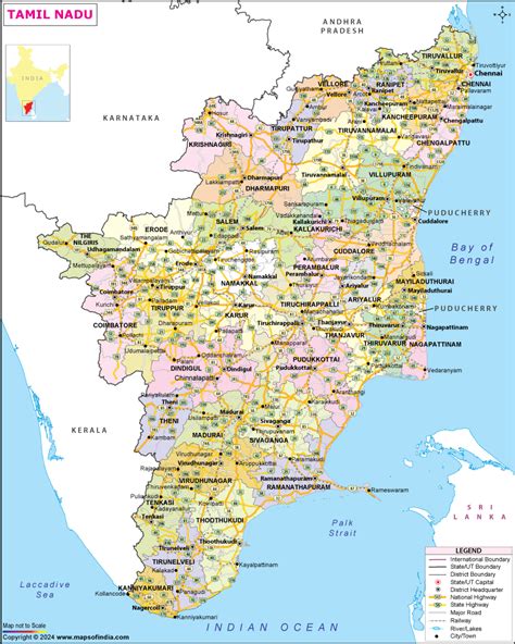 State Tamil Nadu Map - Cassie Anjanette