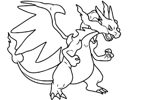 Pokemon Evolution Mega Charizard Coloring Pages - Print Color Craft