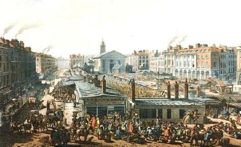 Portrait of Covent Garden in 1700s. artist and date unknown..London ...