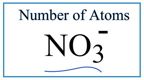 How to Find the Number of Atoms in NO3 - (Nitrate ion) - YouTube