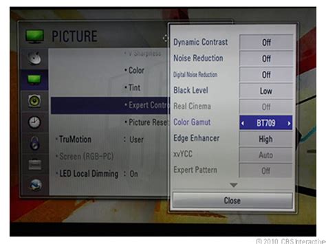 TV picture settings menus compared (screenshots) - CNET