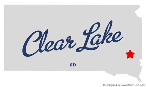 Map of Clear Lake, Minnehaha County, SD, South Dakota