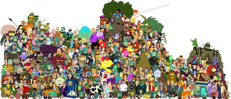 All The Futurama Characters Ever In One Photo ! See You In a Few Years Futurama