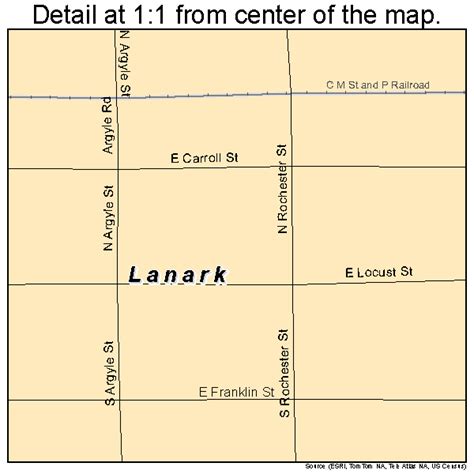 Lanark Illinois Street Map 1741859