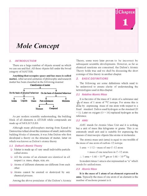 Mole Concept | PDF