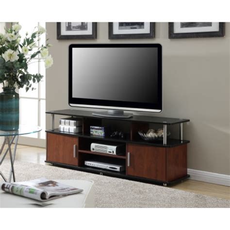 Designs2Go 60 inch Monterey TV Stand, Cherry and Black, 59x15.75x22.25 ...