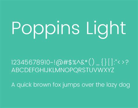 Poppins Font Family - Free Fonts