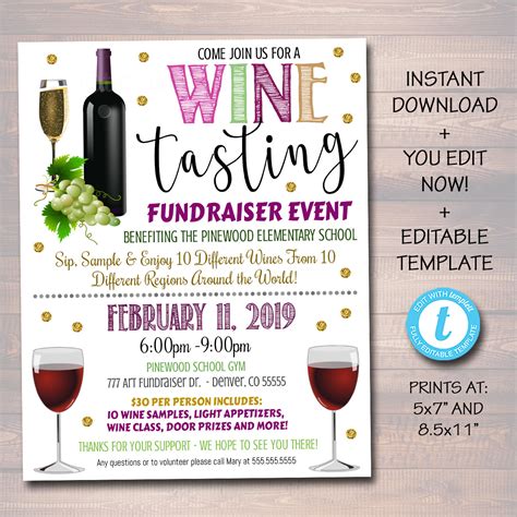 Wine Tasting Poster Template